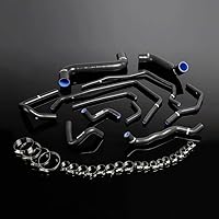 Vista 11 de PIT66 Kit de manguera de radiador de silicona, compatible con Impreza WRX GDA/GGA STi GDB/GGB EJ20 2002-2007 rojo con abrazaderas