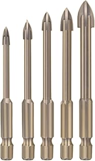 5 Pcs Tip Drill Bits Set Assorted Size Tile D...,