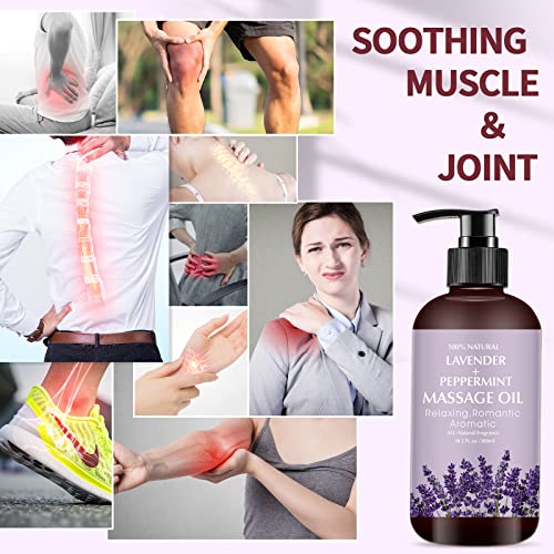 Lavender Massage Oil for Calming, Soothing and Relaxing Muscles Massage Oil for Massage Ideal Body Oil for Skin Moisturizing for Men and Women - Image 4