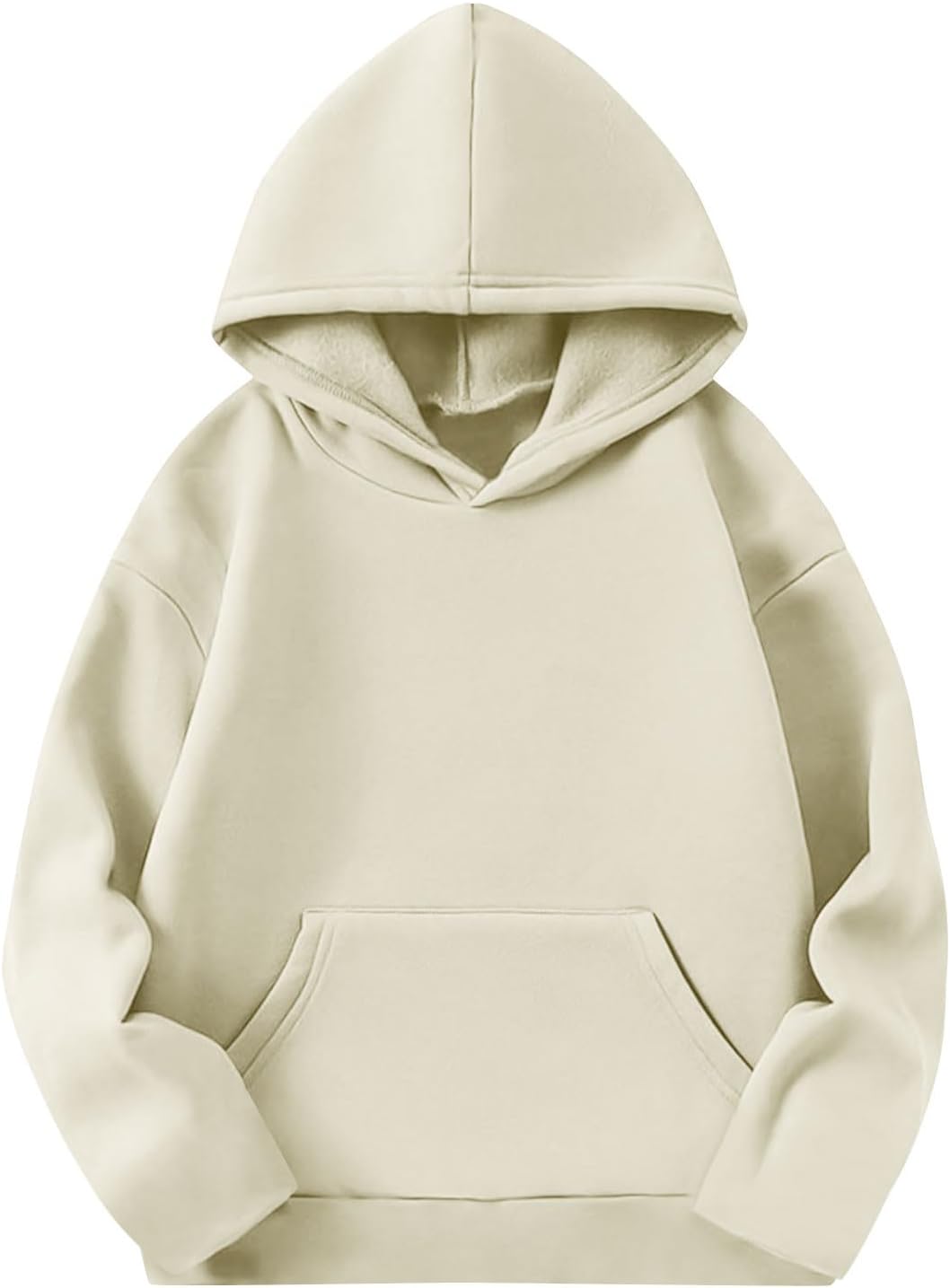 Girls Cozy Warm Fleece Hoodie Pullover Kangaroo Pocket Top