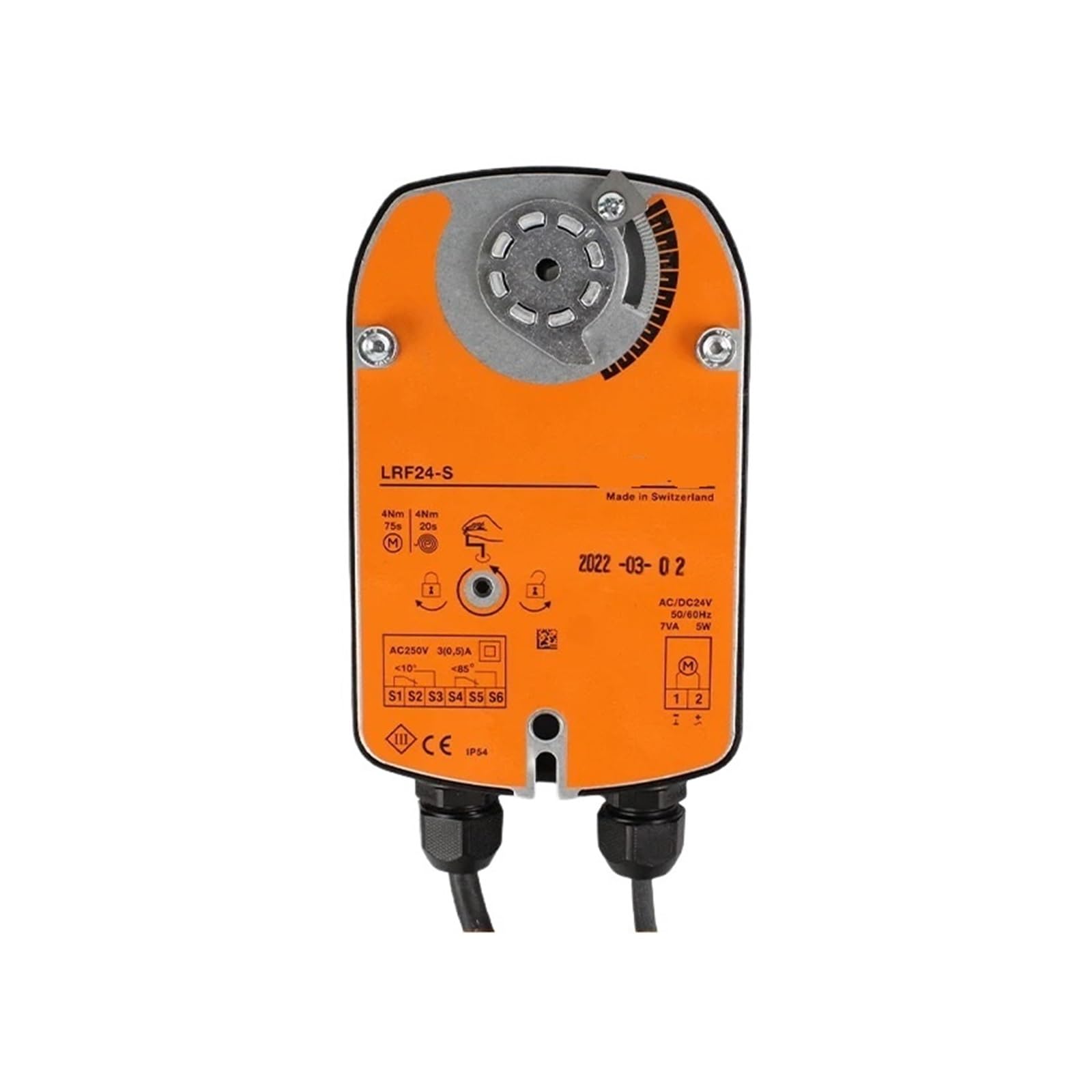 LEOTNNDQ LRF24-S 4Nm AC/DC 24V Spring Return Rotary actuator IP54