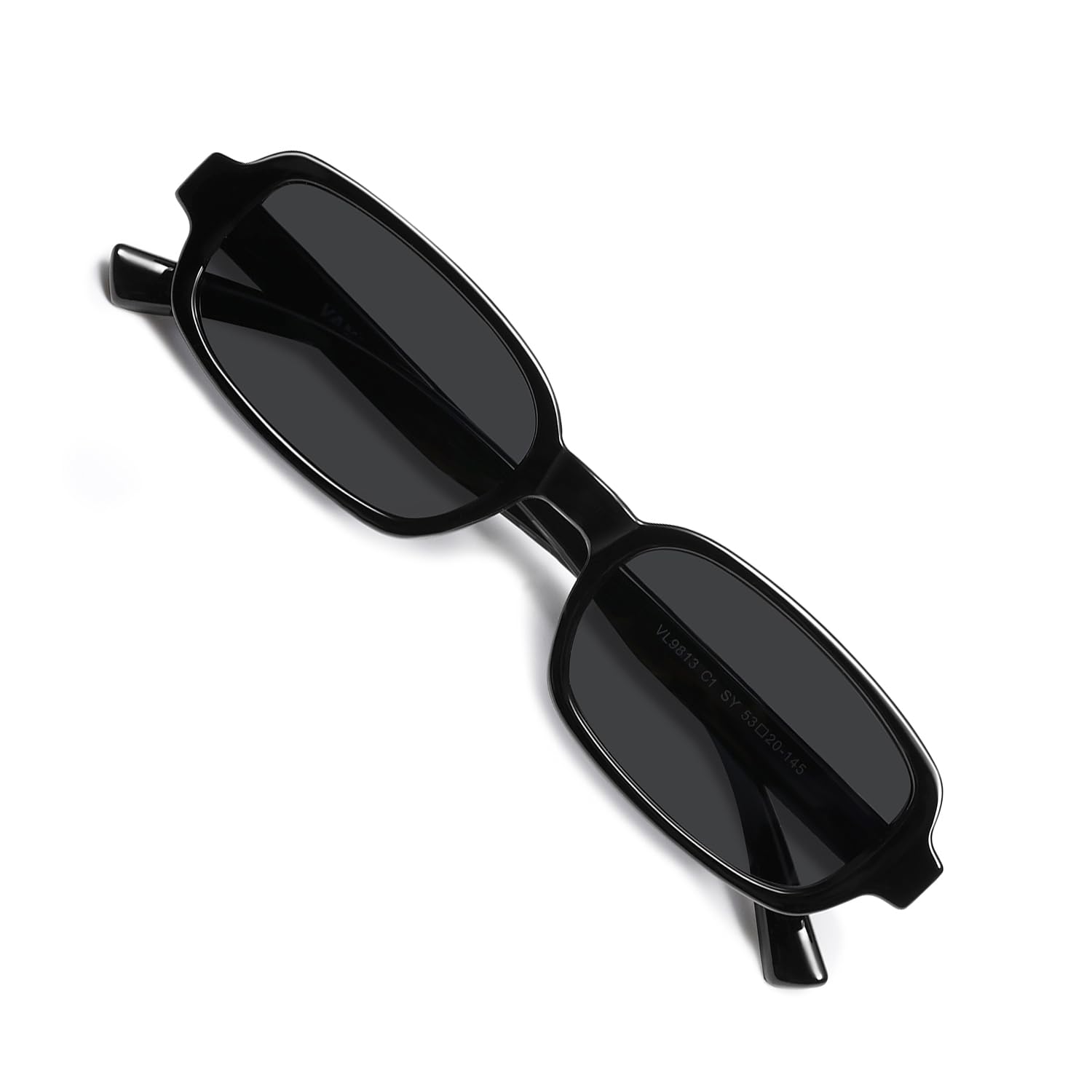 VANLINKER Retro Rectangle Polarized Sunglasses for Women Men Small 90s Style Vintage Trendy Narrow Rectangular Frame VL9813
