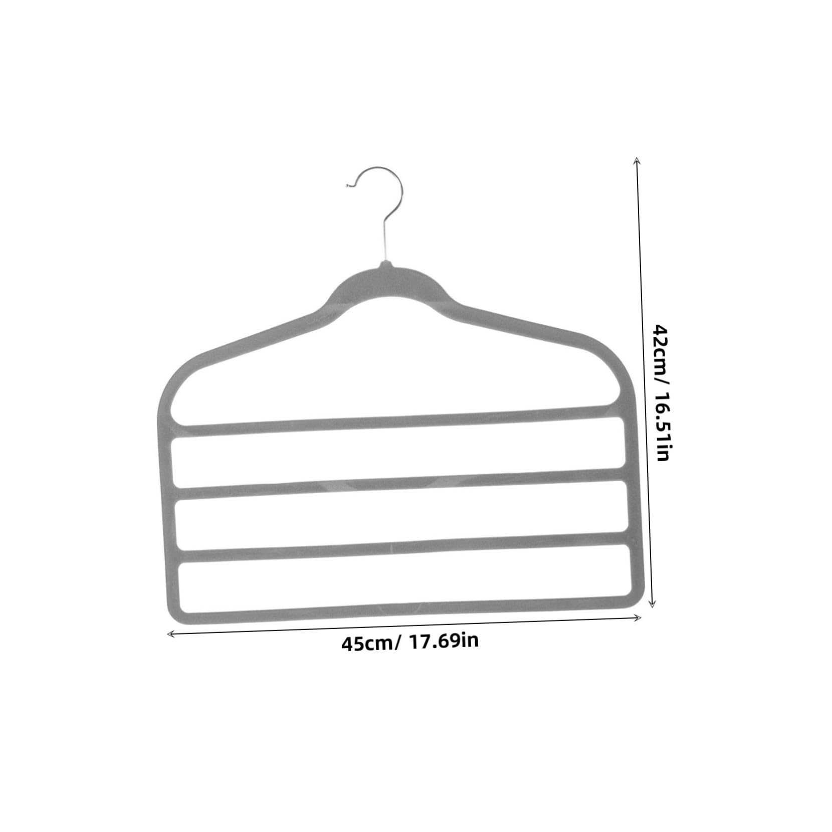 Sosoport Perchas para Pantalones Que Ahorran Espacio, 10 Piezas, Multicapa Superficie de Terciopelo Antideslizante para Colgar Bufandas y Cinturones Hogar