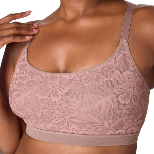 Image of Bali Womens Bralette, Cotton Modal Wireless Bras for Women, Breathable Lace, Convertible Bra Straps