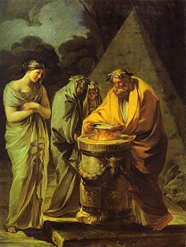 Peinture à l'huile sur toile Le sacrifice à Vesta Goya pour sublimer votre grand salon