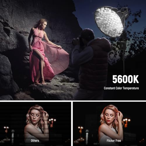 Image of NEEWER FS230 230W COB Video Light 2.4G /APP Control, 110000lux /1m 5600K Daylight Bowens Mount Photography Continuous Output Lighting for Video Recording, Silent Fan, 9 Scenes 4 Dimming Types CRI97+