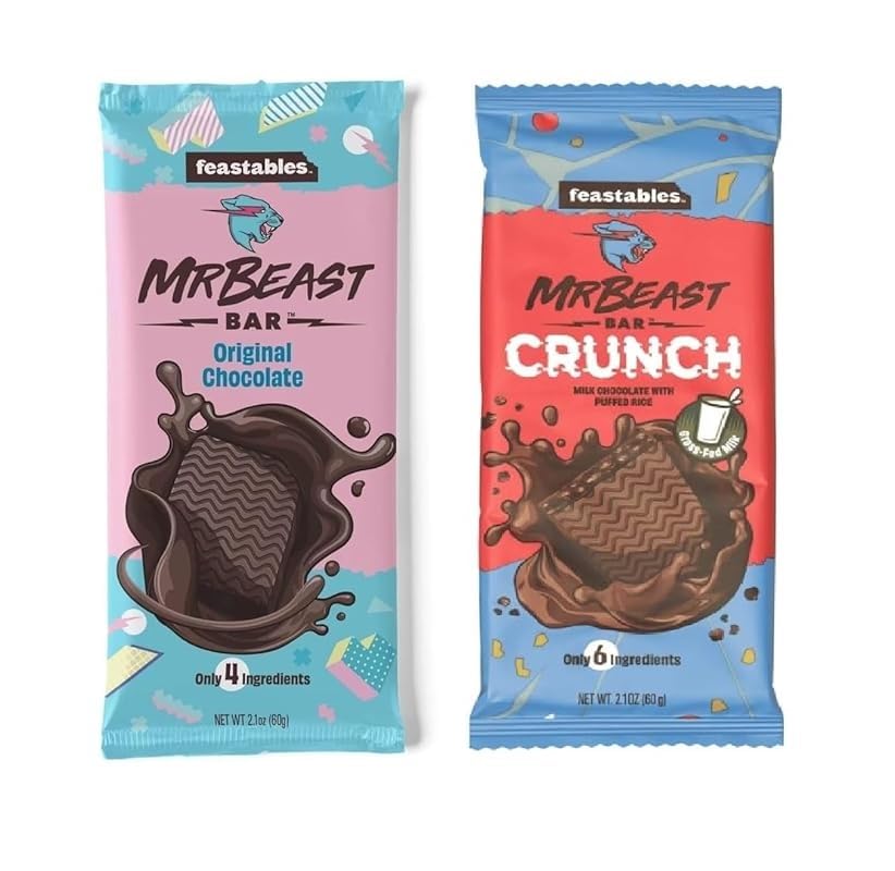 Mr. Beast Combo Pack Delicious Chocolate Bar (Original Chocolate Bar, Crunch Milk Chocolate Bar) Each 60gm (Pack Of 2) (B0CK6PV76B) Amazon Price History, Amazon Price Tracker