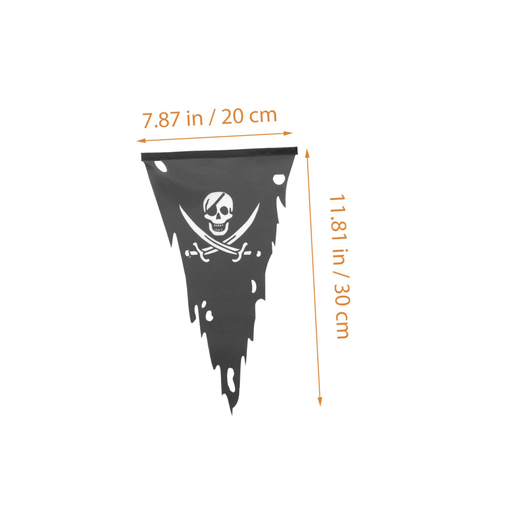 TOPBATHY 4 Pz Cordino Con Bandiera a Forma Di Teschio Striscioni Con a Teschio Bandiere Gagliardetto Pirata Bandiere Della Stamina All'aperto Striscione Festa Di Halloween Poliestere