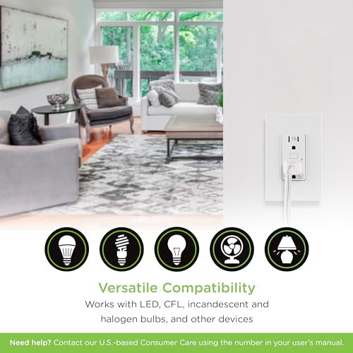 Jasco 14315 Enbrighten Z-Wave Plus In-Wall Smart Tamper-Reistant Outlet thumb #4