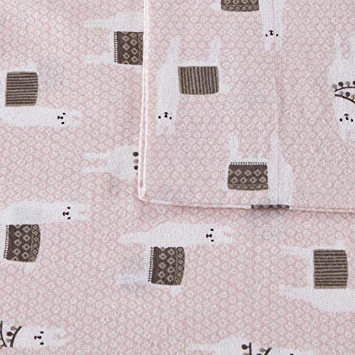 Intelligent Design Cozy Soft 100% Cotton Flannel Print Animals Stars Cute Warm, Ultra Soft Cold Weather Sheet Set Bedding - Image 4