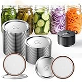 Superior Airtight & Leak-Proof：Central precision vacuum membrane creates a tight seal to lock out air, moisture and odors. It prevents liquid leaks (great for sauces/jams) and keeps dry foods (grains, nuts) fresh, no messy waste. Universal Wide Mouth...