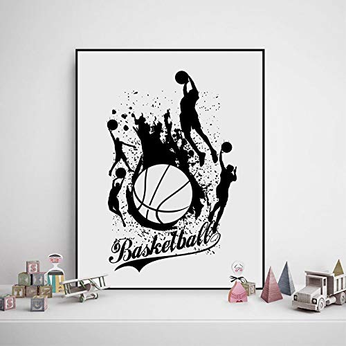 Chambre garçon mur art décor avec cette toile basket-ball 35x50