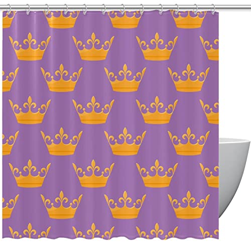 Golden Queen Duschvorhang mit Haken, Violett