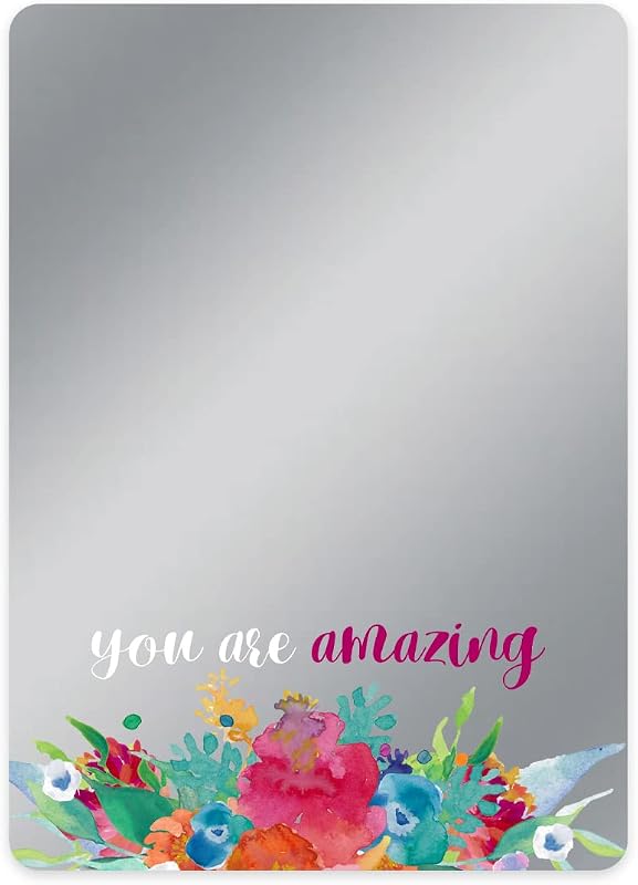 Espelho magnético floral Canopy Street You Are Amazing para superfícies metálicas, 17,78 x 12,7 cm