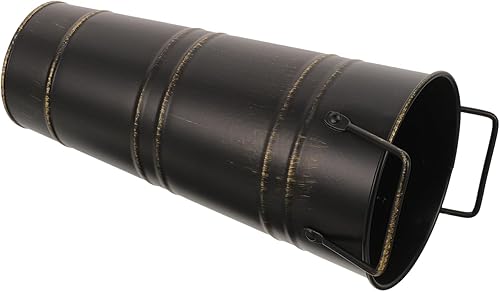 Homoyoyo Soporte de metal para paraguas de metal, contenedores de paraguas independientes, cubo de almacenamiento, cubo de caña, jarrón de piso