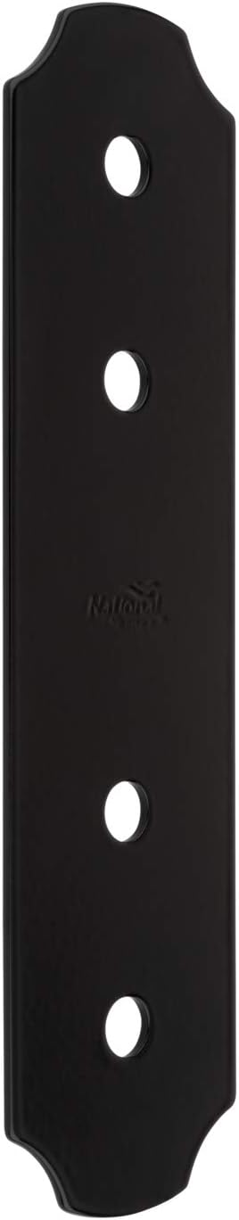 National Hardware N800-016 Decorative Flat Strap Outdoor Reinforcement Hardware Accents Brackets and Bracers for Pergolas Gazebos and Raised Garden Beds, 3 X 11 1/4, Hartley Collection, Black, 8