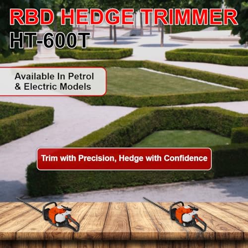 RBD 31CC Petrol Hedge Trimmer &ndash; Heavy Duty 2-Stroke Air-Cooled Engine, Bar Power Hedge Cutter for Garden, Precise Trimming, Ideal for Shrubs Pruning, Small Hedges & Tree Trimming, (24 Inch) — photo 7