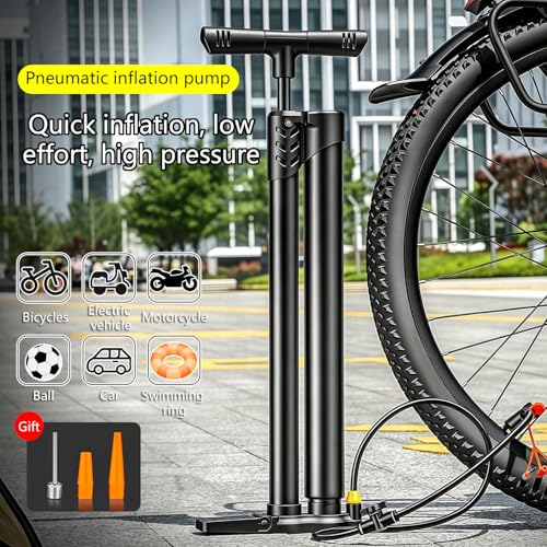 Double tête de vélo valve de sol et jauge précise sur gonfleur