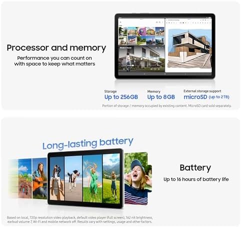 Galaxy Tab S10 Lite, 8GB RAM, 256GB, 2TB Expand, Long