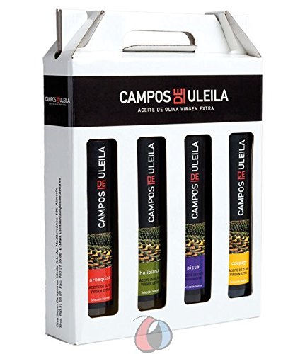 Aceite de oliva virgen extra ecológico - Campos de Uleila - estuche 4 botellas 250 ml Monovarietales por Oliva Oliva Internet S.L.