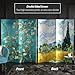 Red Lantern Double Sided Works of Van Gogh Canvas Folding Screen - Almond Blossoms/Wheat Field, 6 ft Tall - 4 Panel