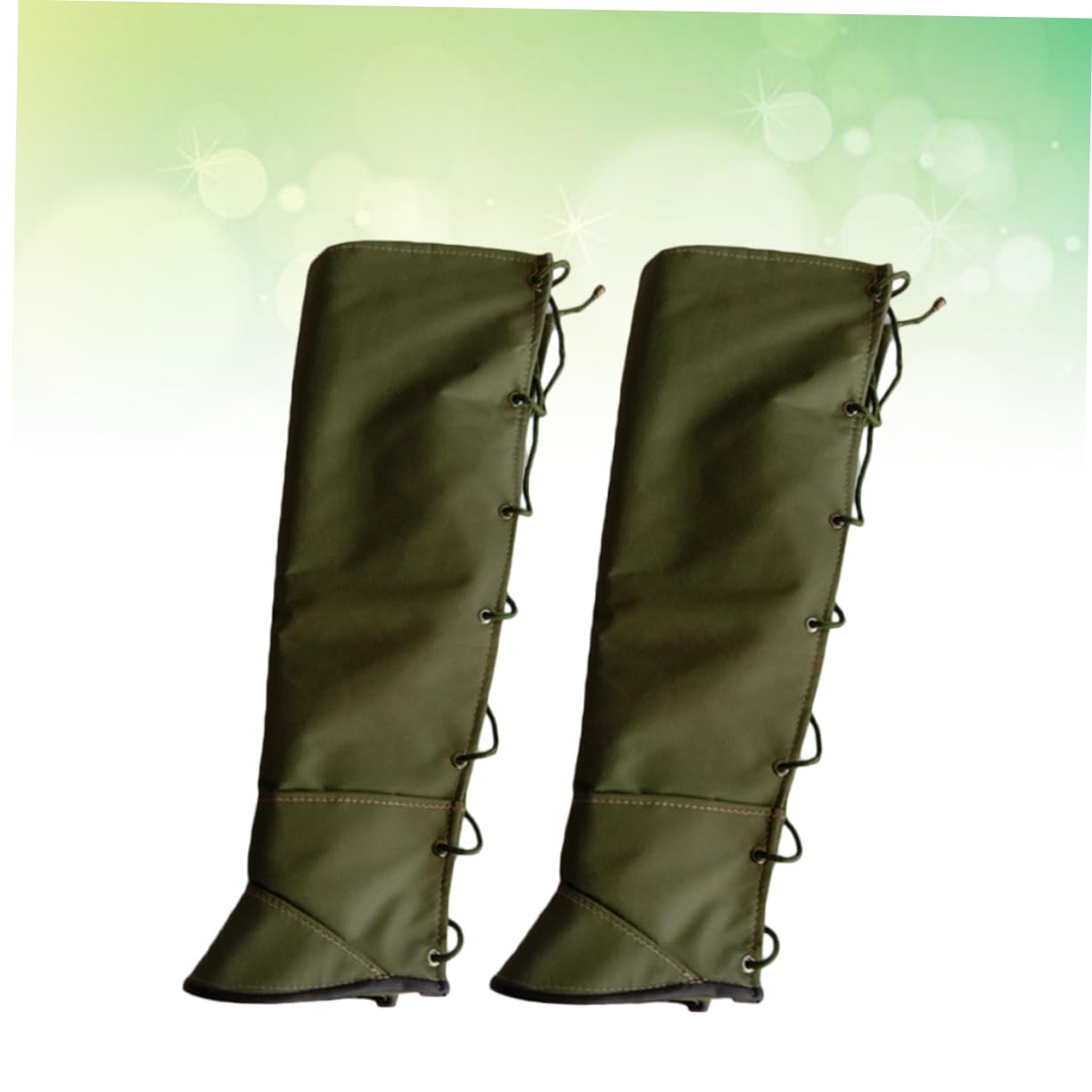 KOMBIUDA Guêtres de Protection pour Jambes D’extérieur, Vertes, en Toile