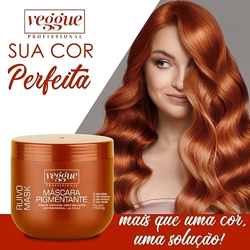 Máscara Matizadora Tonalizante Ruivo Cobre Veggue 500ml