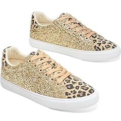 Gold Glitter/Leipard Canvas