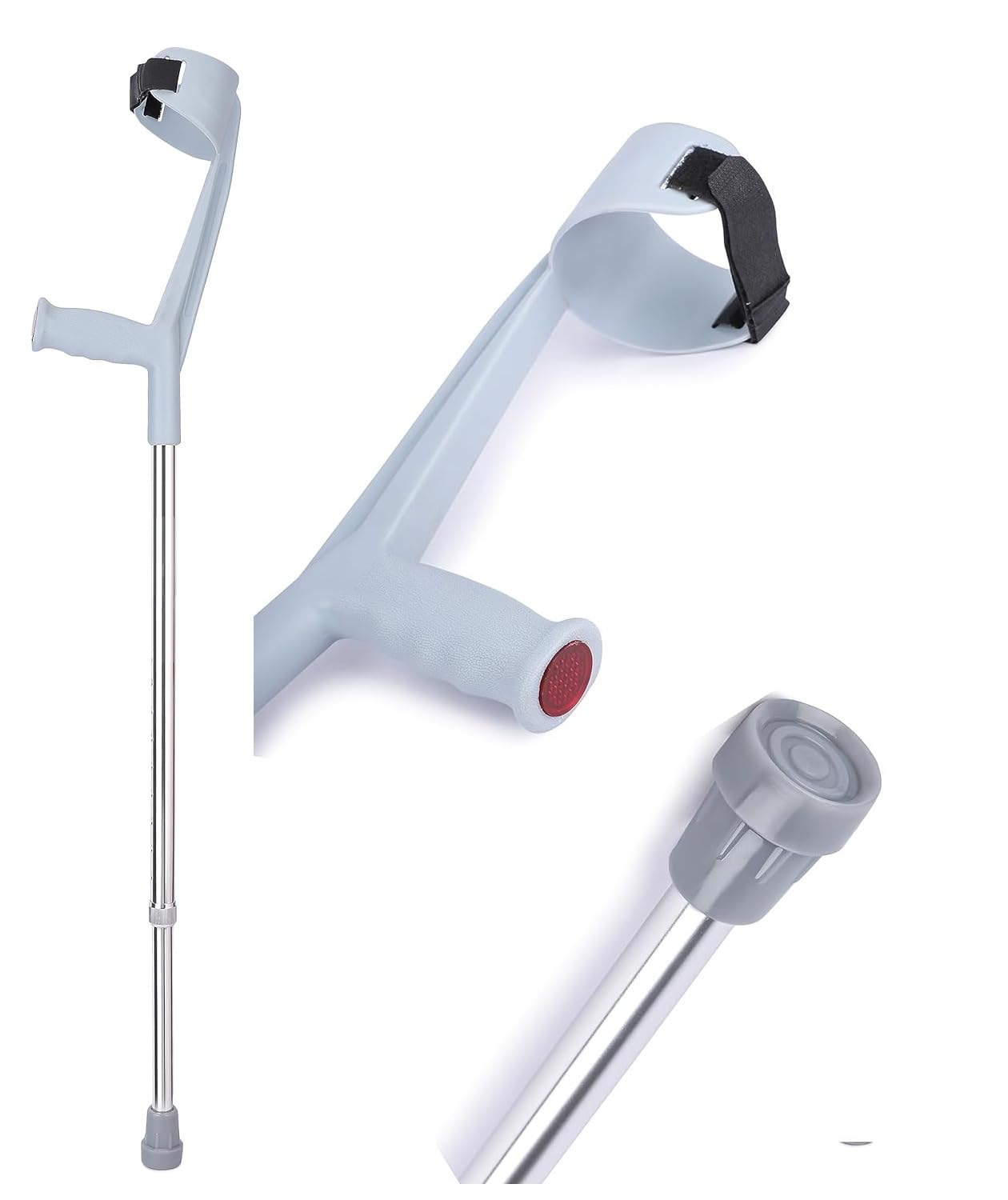 MUBBA Elbow Crutches and Walking Stick for Support in Walking Grey (B091V2P6LY) Amazon Price History, Amazon Price Tracker