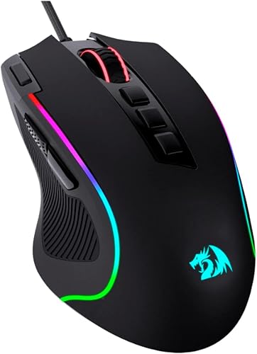 Redragon M612-RGB Predator 8,000 DPI Wired Gaming Mouse, Black