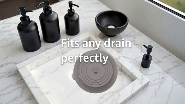 2 piezas tapones circulares delgados de silicona para desagüe miniatura 7