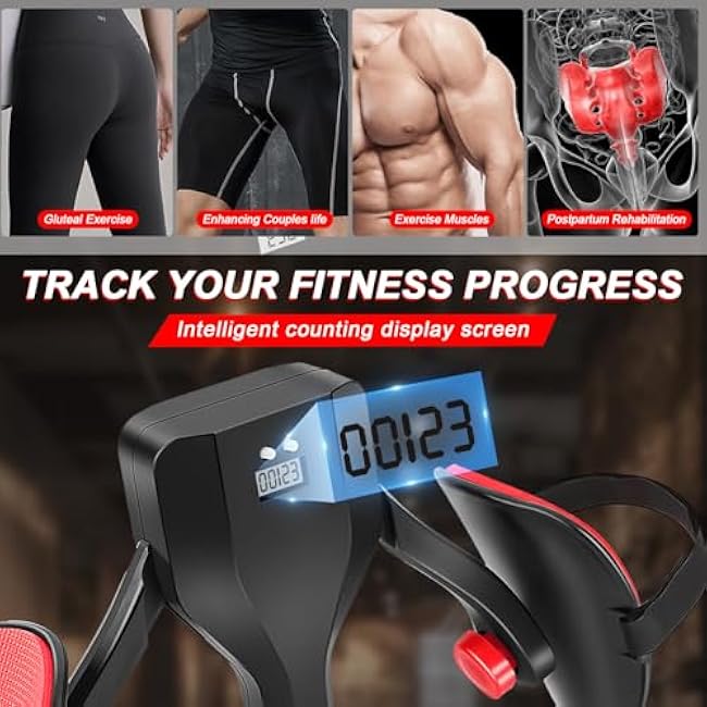 Adjustable Thigh Master,0-110lbs Pelvic Floor Exercise Device,Kegel Trainer Pelvic Health for Men,Thigh Exerciser for Women with Digital Counter,Hip Shaper Trainer Machine,Leg Inner Workout Equipment