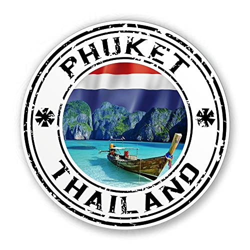 Phuket Thailand Sticker Travel Summer Vacation Trip Die-Cut Waterproof Vinyl Sticker For Laptop Water Bottle Phone Case Cars Merchandise Decor Decal Stuff Gift Idea For Her Him Adults Kid #TOP17