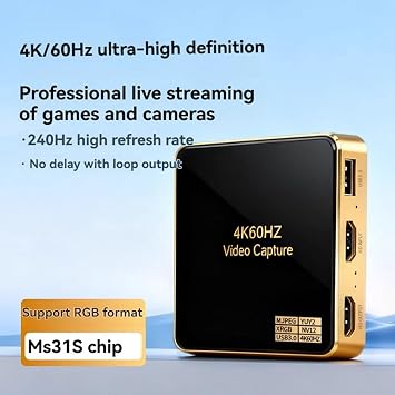 Hdtvライブストリーミングデバイス Usb3.0ビデオキャプチャカード 4k60hz解像度 Hdビデオ録画 ループ出力 遅延なし