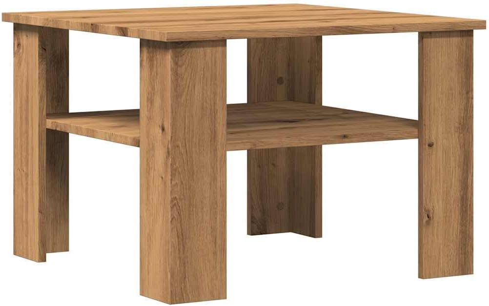 Myheimly Couchtisch Beistelltisch Wohnzimmertisch Kaffeetisch Sofatisch Tisch Telefontisch Artisan-Eiche 60x60x42 cm Holzwerkstoff