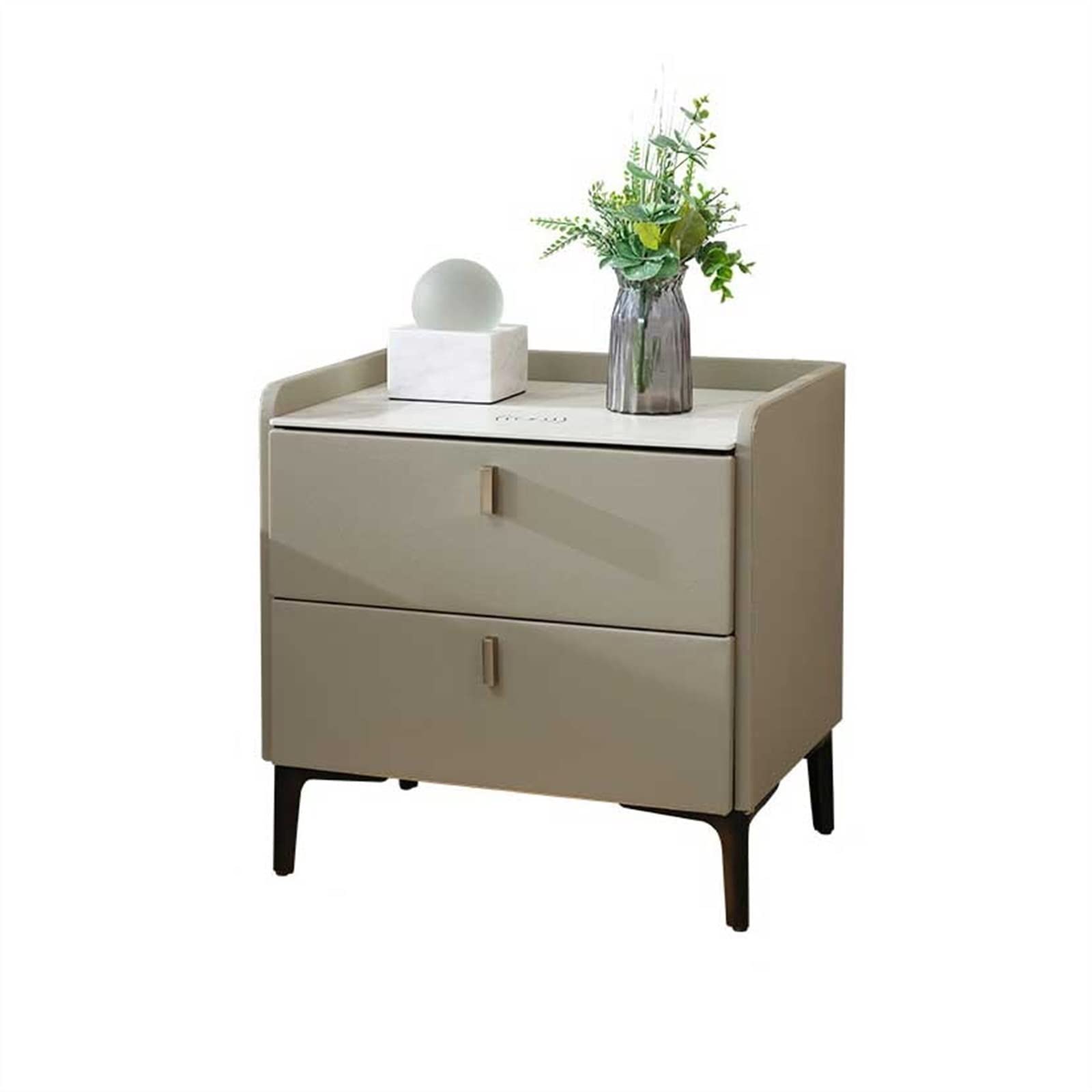 SUNESANightstand Storage Modern Nightstand Smart Bedside Storage Bedside Organiser Wood Bedside Table Drawer bedside table