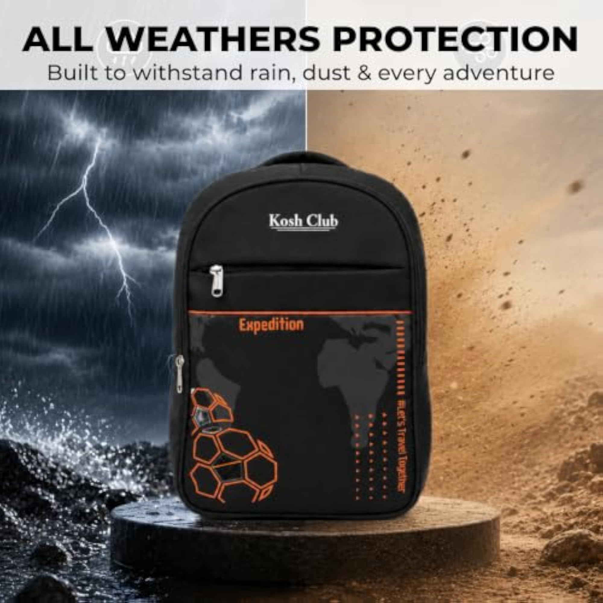 Explorer Medium Unisex Water-Resistant Backpack with Laptop Sleeve