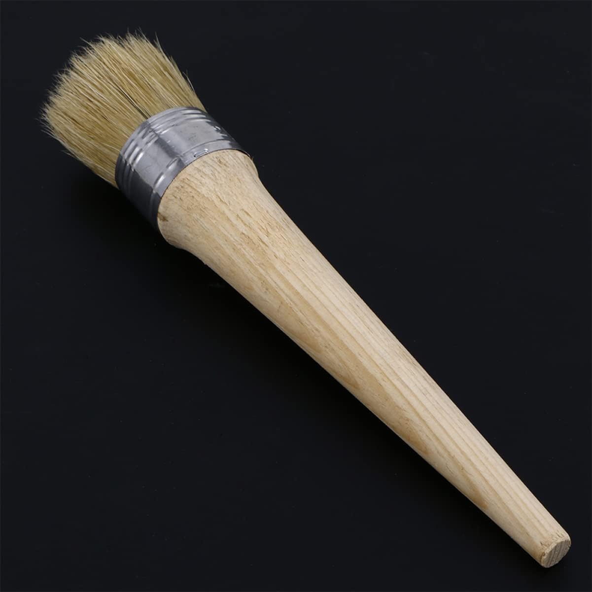 4pcs Professional Round Head Paint Brush Long Handle Brush for Baseboard Painting Home Decor Furniture Waxing Tool