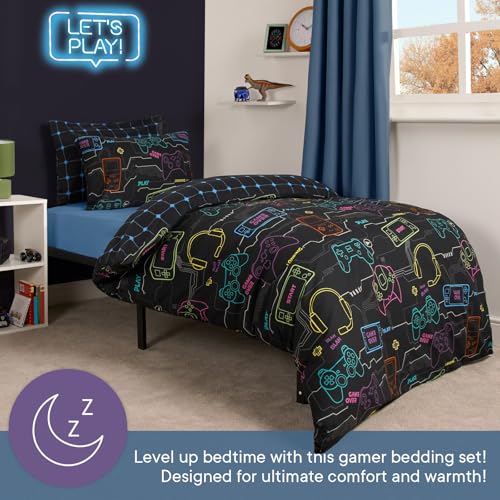 OHS Gaming Bedding Single Duvet Covers, Winter Quilt Cover Ultra Soft Comfy Black Bedding for Boys Single Duvet Covers Set Boys Duvet with Pillowcase - Cosy Home Interiors OHS Gaming Bedding Single Duvet Covers, Winter Quilt Cover Ultra Soft Comfy Black Bedding for Boys Single Duvet Covers Set Boys Duvet with Pillowcase - Image 5