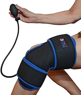 Reusable Ice Pack for Knee - Cold Therapy Compression Wrap with Air Pump