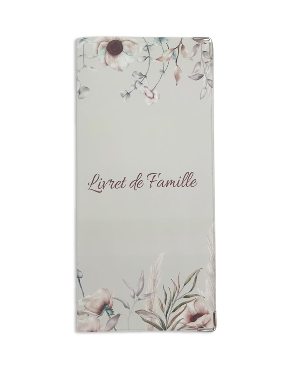 Nemau Étui Livret de Famille Protège-Livret Officiel Housse Gomme Expansée Format Mairie Fabriqué France Souple Imperméable Élégant Modèle Fleurs Bohèmes
