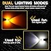 iBrightstar Super Bright 3157 4157 3155 3457 Switchback LED Bulbs with Projector Replacement for Daytime Running Lights/DRL and Turn Signal Lights, White/Amber