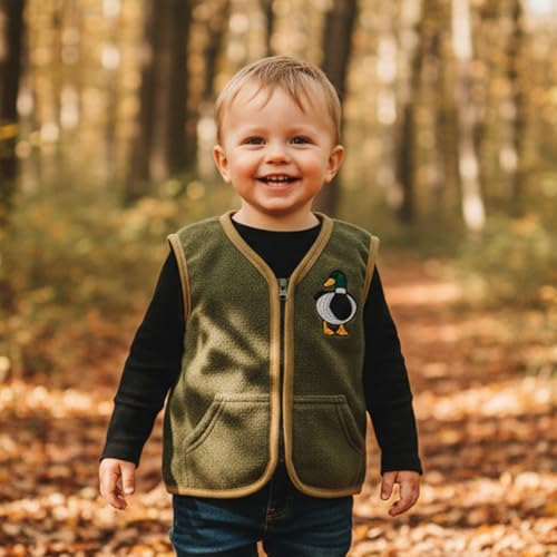 Image of Ayalinggo Toddler Baby Girls Boys Winter Warm Vest Clothes Buffalo Plaid Christmas Jacket Kids Puffer Quilted Gilet Coat | Full front zipper, warm clothes for cold winter, Red Black Buffalo Plaid Christmas Outfit, Kids Puffer Quilted Gilet Coat