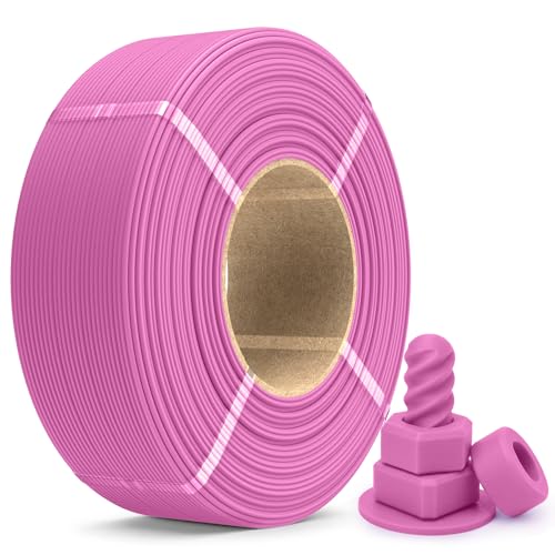 Image of SUNLU PETG Filament Refill 1.75mm 1KG, High Speed 3D Printer Filament Refill, No-Spool Matte PETG Refill for Reusable Spools Compatible with Bambu Labs Filament Printer, 1KG /Roll (Matte Pink)
