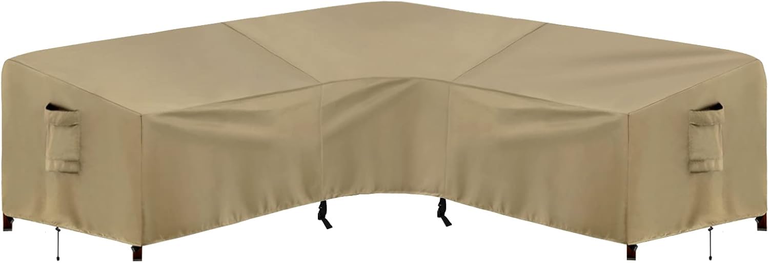 PureFit Outdoor Sectional Sofa Cover Waterproof V Shaped