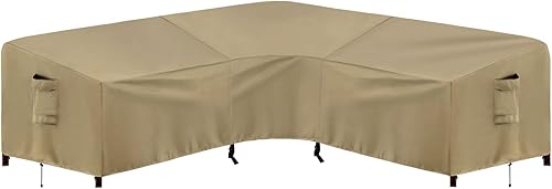 Miniatura 1 de PureFit Funda de sofá modular para exteriores, impermeable, en forma de V, para patio, terraza, césped y patio trasero, 100 x 100 pulgadas, color