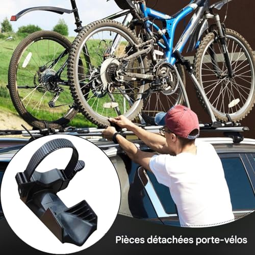 Butée de la roue du porte-vélo : résout le problème des pneus larges instables - 2