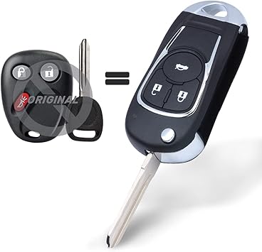 Keymall Upgraded Car Key Fob Keyless Entry Remote for Chevy Tahoe Silverado Suburban Avalanche Equinox SSR/GMC Sierra Yukon/Cadillac Escalade/Hummer H2/Pontiac Torrent/Saturn Vue 2003-2006 FCC LHJ011