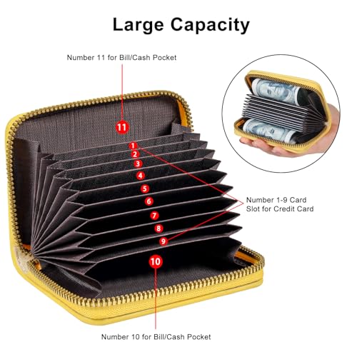 Image of Credit Card Wallet, RFID Card Case Wallet, Zipper Card Cases Holder for Men Women, RFID Blocking, KeyChain Wallet, Compact Size Card Organizer Case for Women