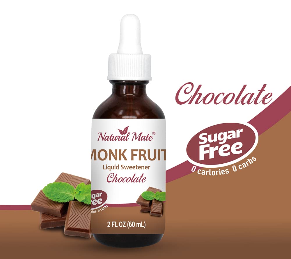 Flavored Liquid Monk Fruit Sweetener Optimized with Erythritol 2oz - Chocolate Flavor | 2-PK